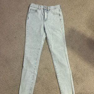 Express High Rise skinny jeans.